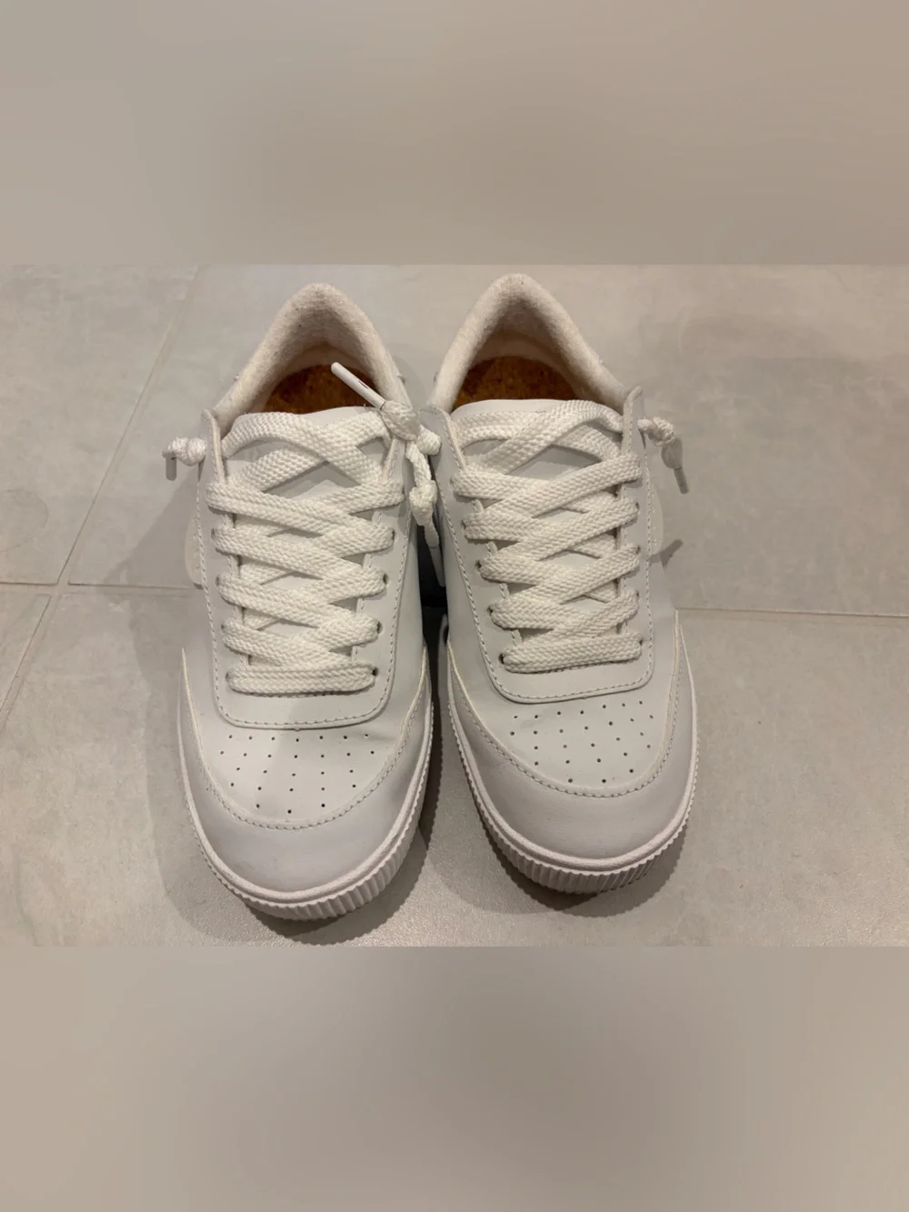 Reef Lay Day Seas Women's Leather Sneakers in White Size 7